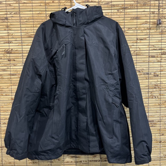 Camel Crown Jackets & Blazers - Camel Crown 3 in 1‎ Parka Jacket Womens XXL Black Fleece Lined Softshell Outdoor